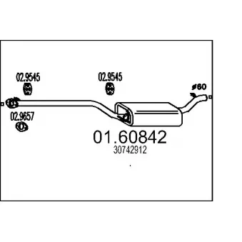 Silencieux arrière MTS [01.60842]