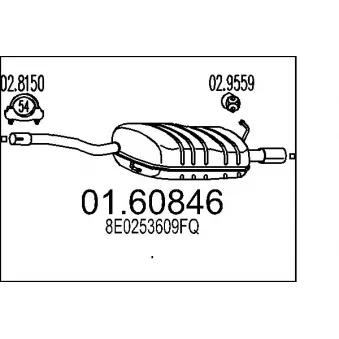 MTS 01.60846 - Silencieux arrière