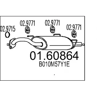 MTS 01.60864 - Silencieux arrière