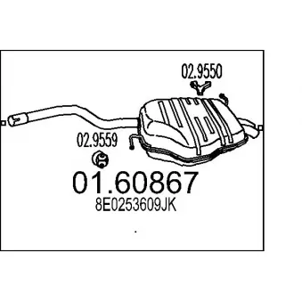 MTS 01.60867 - Silencieux arrière