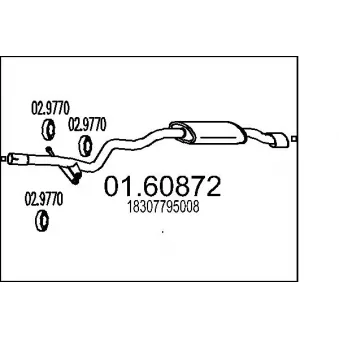 MTS 01.60872 - Silencieux arrière