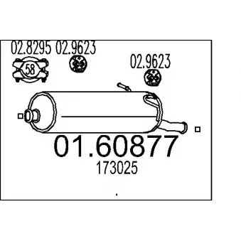 Silencieux arrière MTS OEM 173025