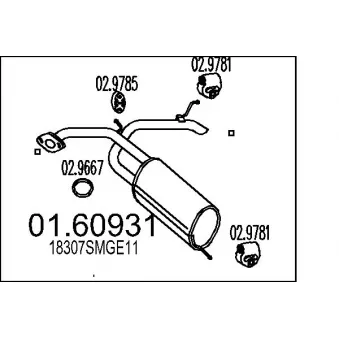 MTS 01.60931 - Silencieux arrière