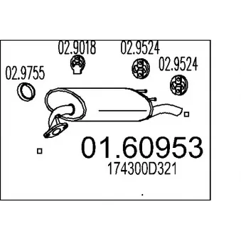 MTS 01.60953 - Silencieux arrière