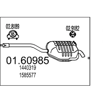 MTS 01.60985 - Silencieux arrière