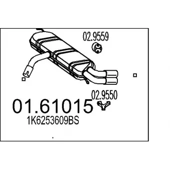 MTS 01.61015 - Silencieux arrière