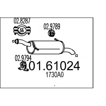 Silencieux arrière MTS [01.61024]
