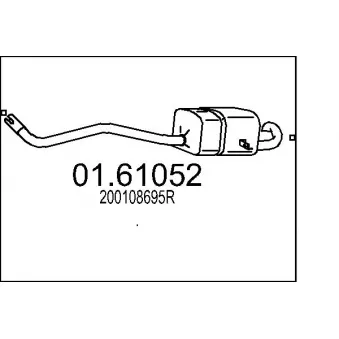 MTS 01.61052 - Silencieux arrière
