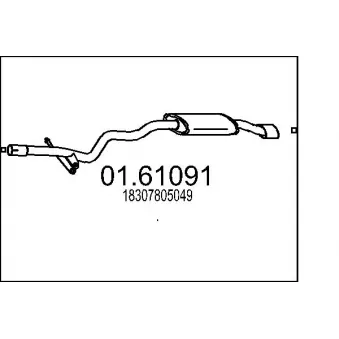 MTS 01.61091 - Silencieux arrière