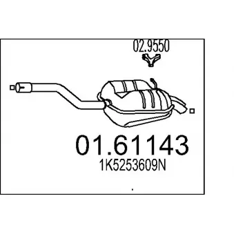 Silencieux arrière MTS 01.61143
