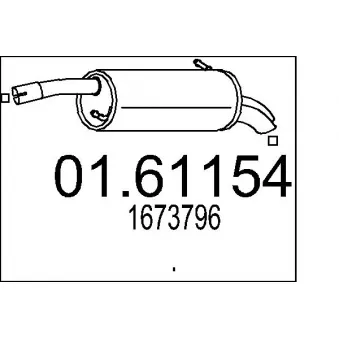 MTS 01.61154 - Silencieux arrière
