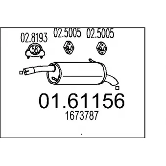 Silencieux arrière MTS 01.61156