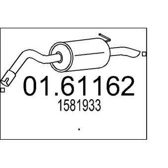 MTS 01.61162 - Silencieux arrière
