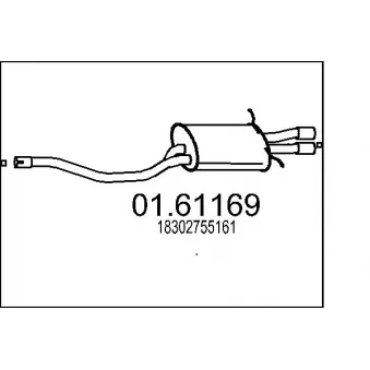 Silencieux arrière MTS [01.61169]