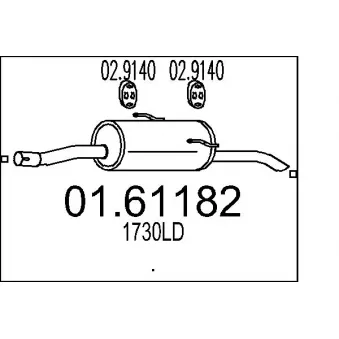 Silencieux arrière MTS [01.61182]
