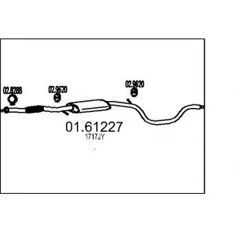 MTS 01.61227 - Silencieux arrière