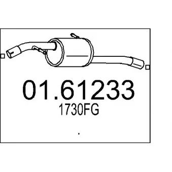 MTS 01.61233 - Silencieux arrière