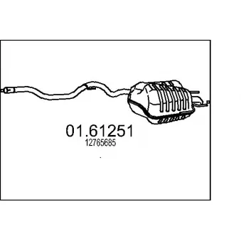 MTS 01.61251 - Silencieux arrière