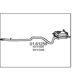 MTS 01.61259 - Silencieux arrière