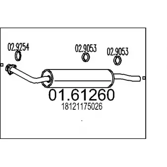 MTS 01.61260 - Silencieux arrière