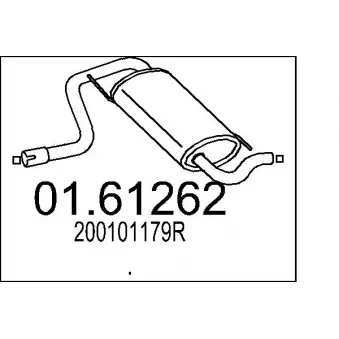 MTS 01.61262 - Silencieux arrière