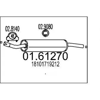 MTS 01.61270 - Silencieux arrière