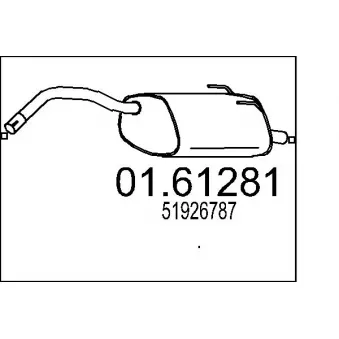 MTS 01.61281 - Silencieux arrière