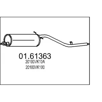 MTS 01.61363 - Silencieux arrière