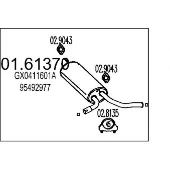 MTS 01.61370 - Silencieux arrière
