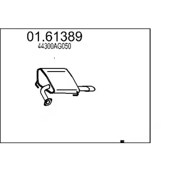 MTS 01.61389 - Silencieux arrière