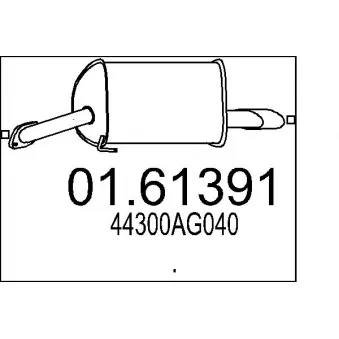 MTS 01.61391 - Silencieux arrière