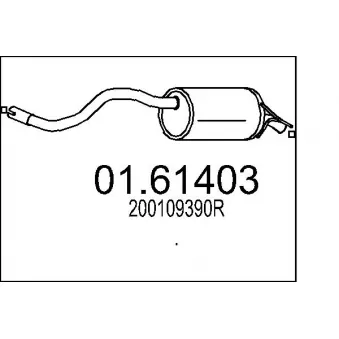 MTS 01.61403 - Silencieux arrière