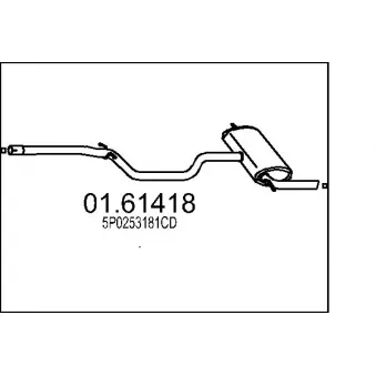 MTS 01.61418 - Silencieux arrière
