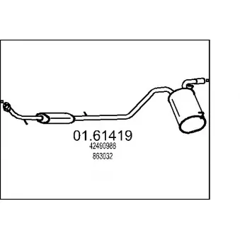 MTS 01.61419 - Silencieux arrière