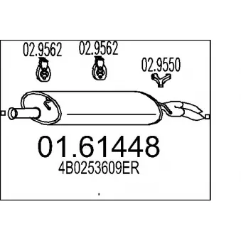 MTS 01.61448 - Silencieux arrière