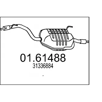 MTS 01.61488 - Silencieux arrière