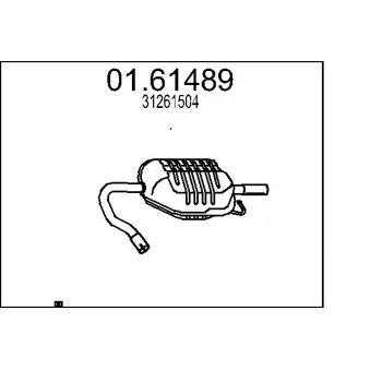 MTS 01.61489 - Silencieux arrière