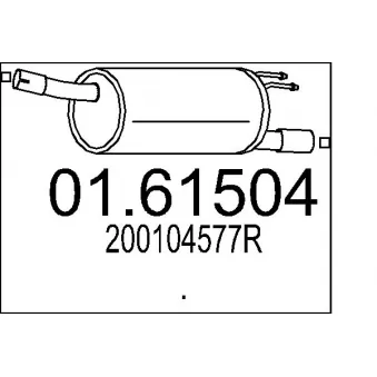 MTS 01.61504 - Silencieux arrière