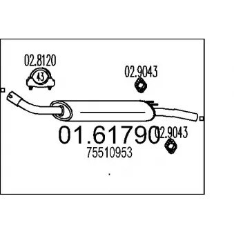 Silencieux arrière MTS [01.61790]