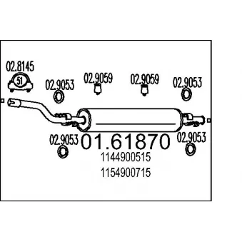 Silencieux arrière MTS [01.61870]