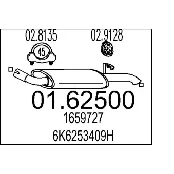 Silencieux arrière MTS OEM 6587738
