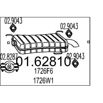 MTS 01.62810 - Silencieux arrière