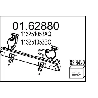 MTS 01.62880 - Silencieux arrière