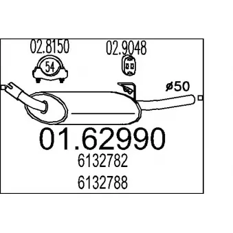 Silencieux arrière MTS [01.62990]