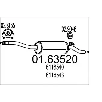 Silencieux arrière MTS [01.63520]