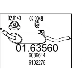 Silencieux arrière MTS [01.63560]