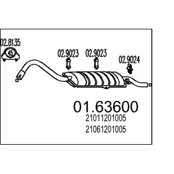 Silencieux arrière MTS [01.63600]