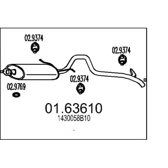 MTS 01.63610 - Silencieux arrière