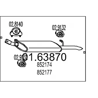 MTS 01.63870 - Silencieux arrière
