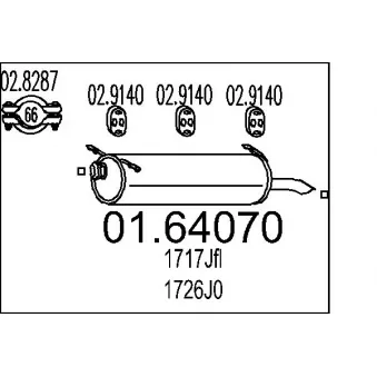 Silencieux arrière MTS OEM 1726J0